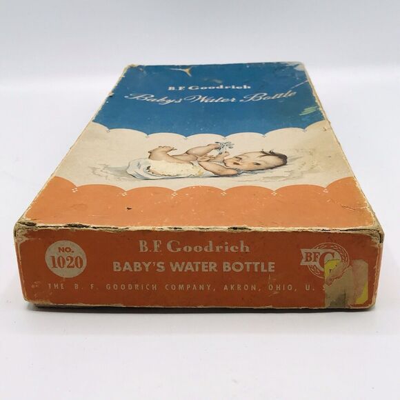 Vintage 1950's BF Goodrich Hot Water Bottle Model #1020 with Box For Baby 10x5" - Picture 2 of 5